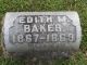 Edith M Baker Headstone