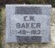 Edward W Baker Gravestone