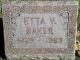 Etta (Field) Baker Gravestone