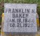 Franklin H Baker Headstone