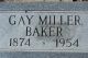 Gay (Miller) Baker Gravestone