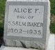 Alice F Baker Gravestone