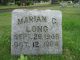 Marian C Long Gravestone