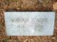 Marian S Ashe Headstone