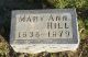 Mary Ann Hill Headstone