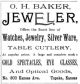 Oliver H Baker Jeweler Ad