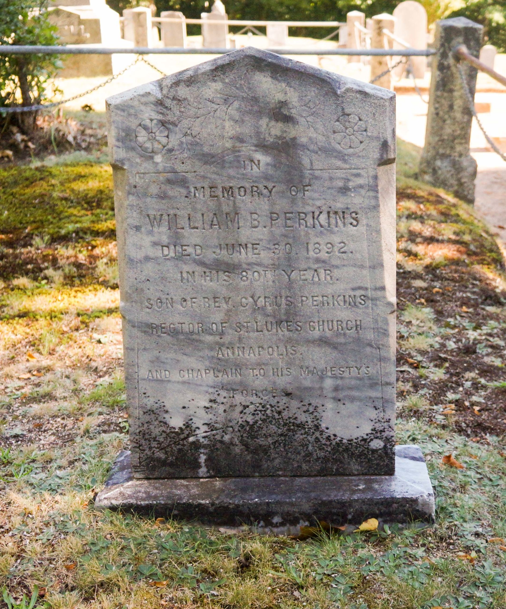 William Bohme Perkins Gravestone
