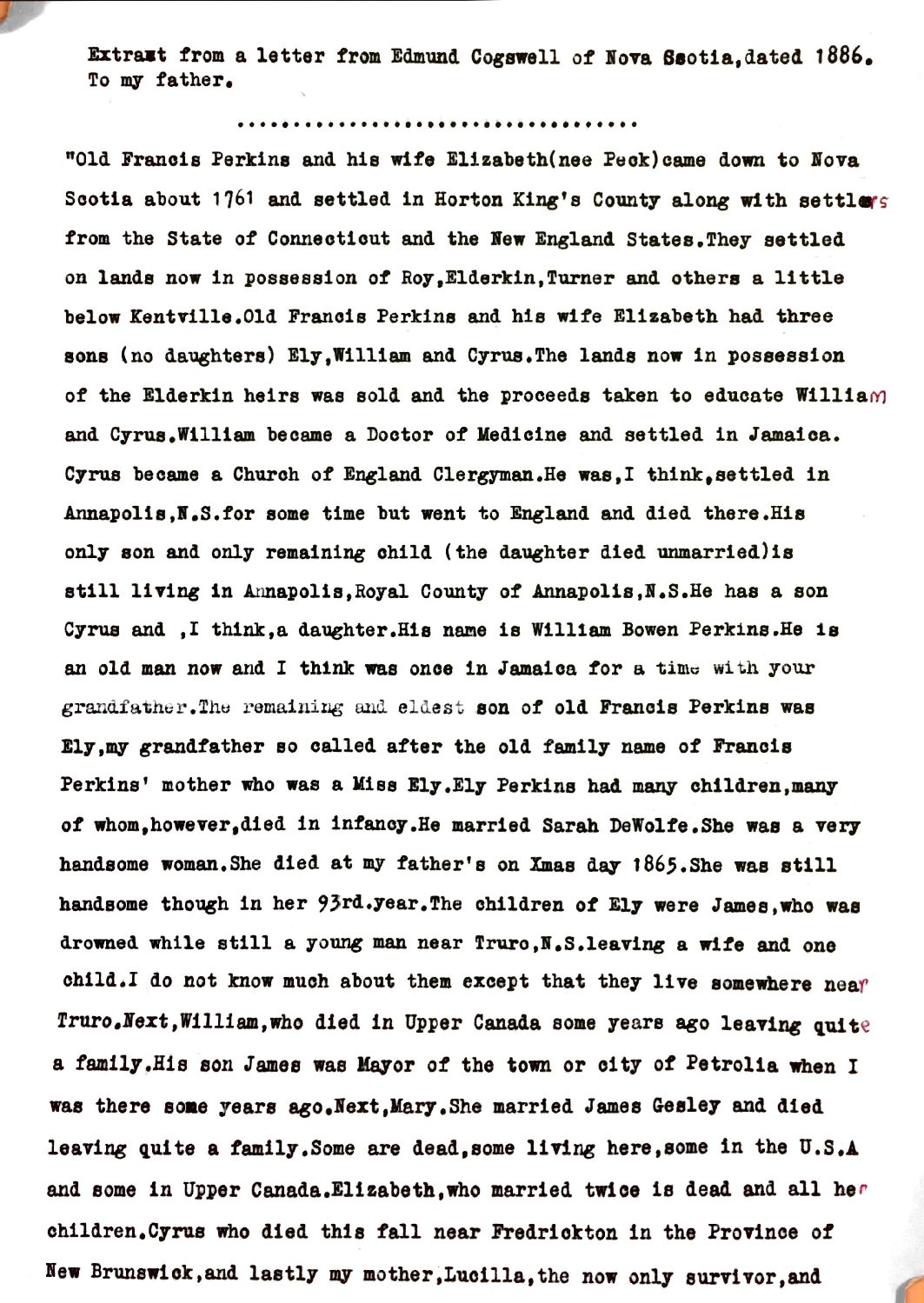 188600304 Transcription of Edmund Cogswell Letter