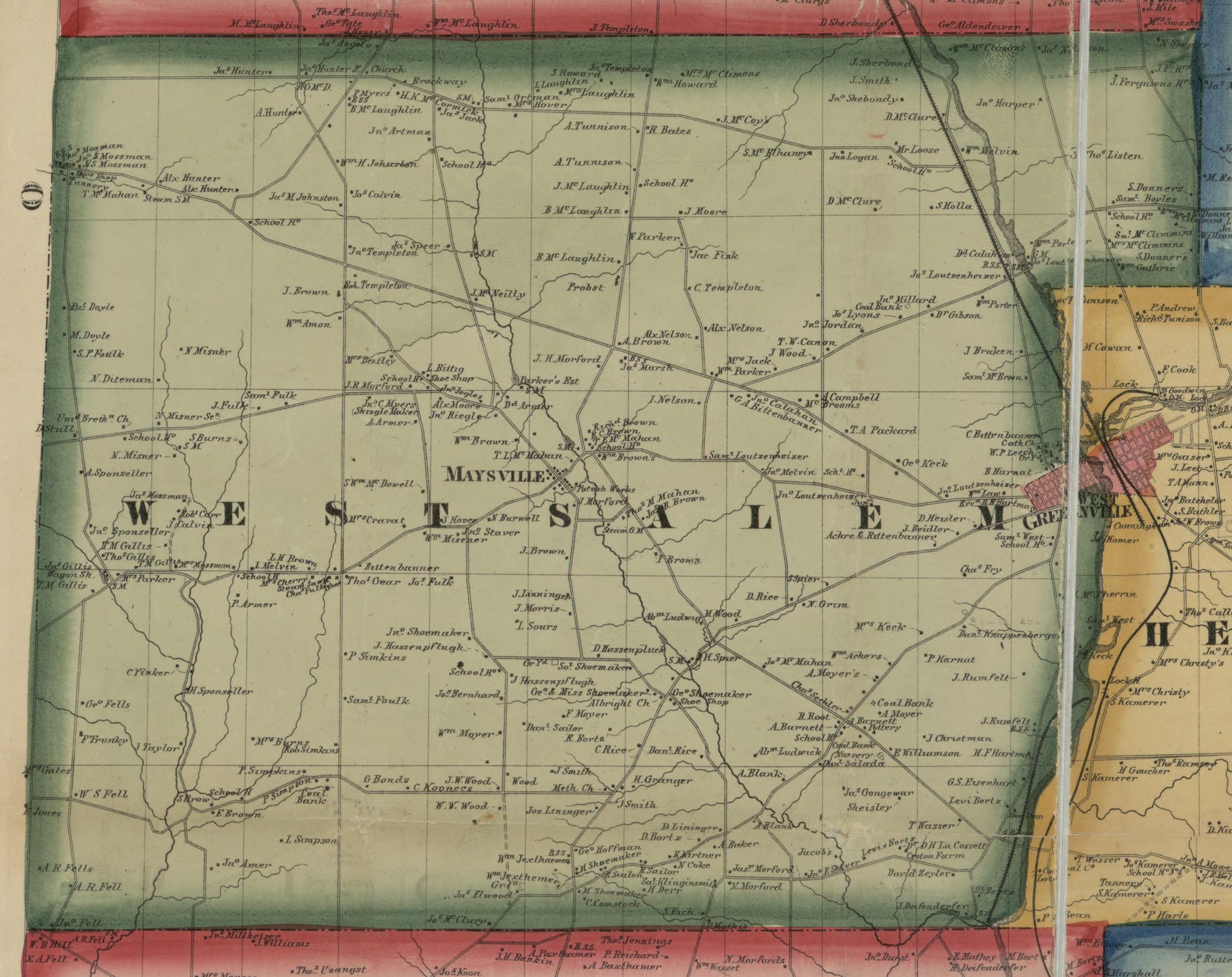 West Salem Township in 1860