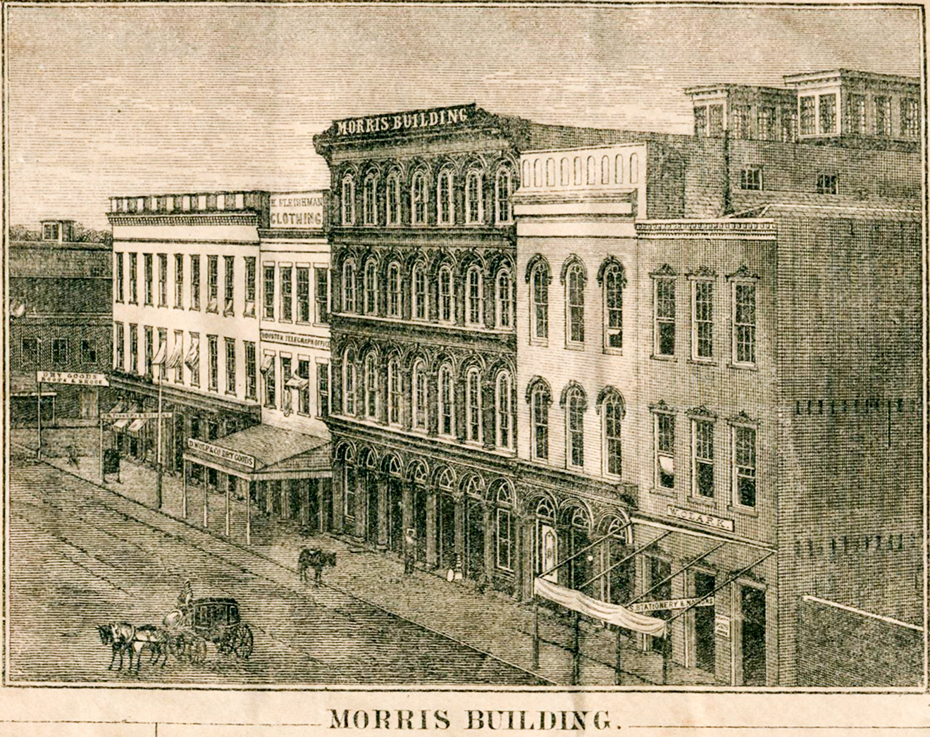 Main Street 1867 Kosse & Scoot Houston Map