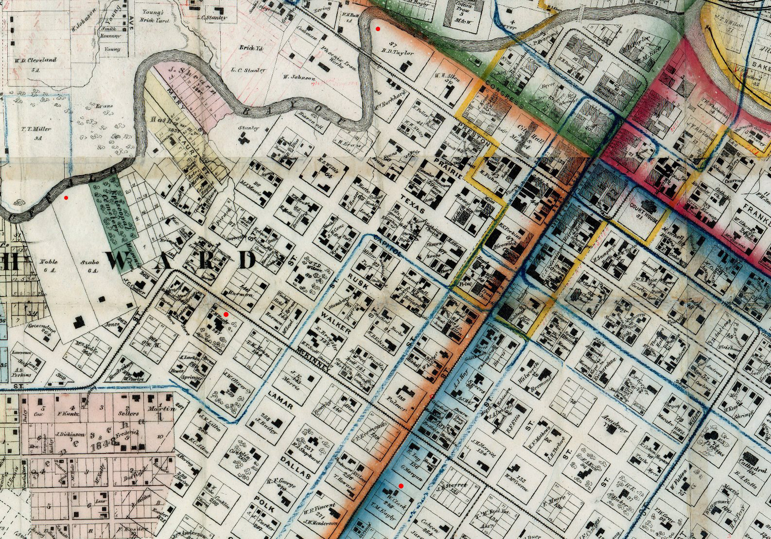 Residences for Szabo, Bagby, Taylor & Clark in 1869