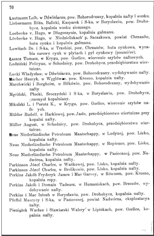 1901 Galicia Industry Directory, pg 76