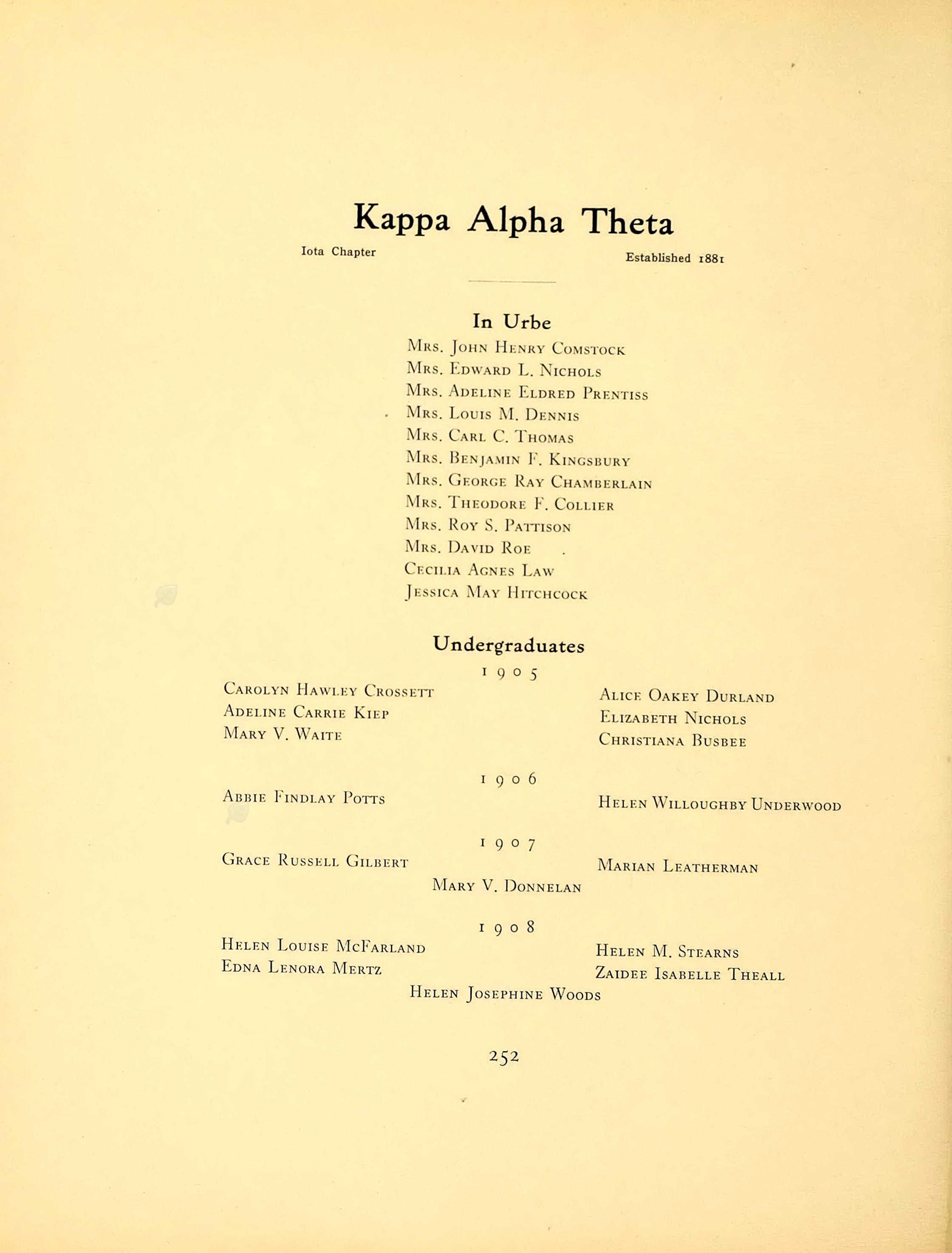 Helen J Woods in Kappa Alpha Theta