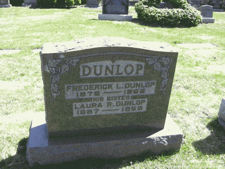 Frederick & Laura Dunlop Gravestone