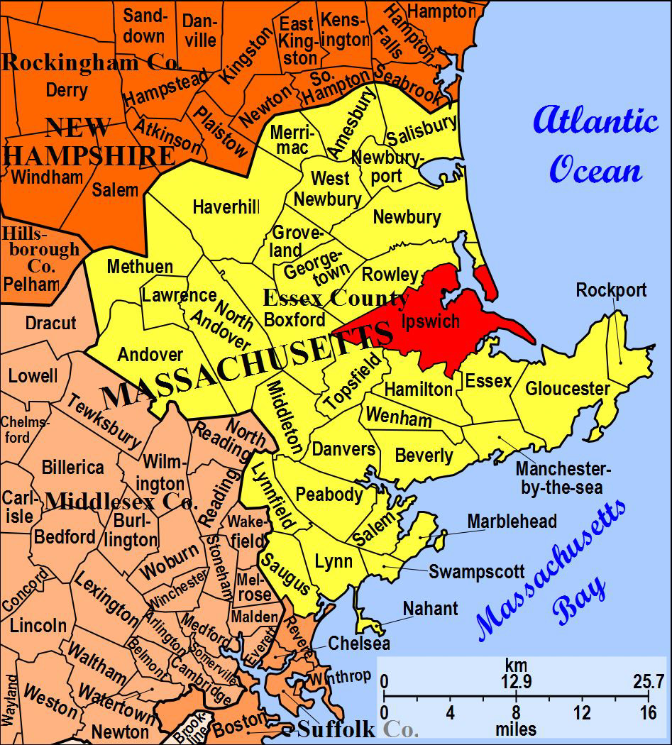 Town Map of Essex County Mass