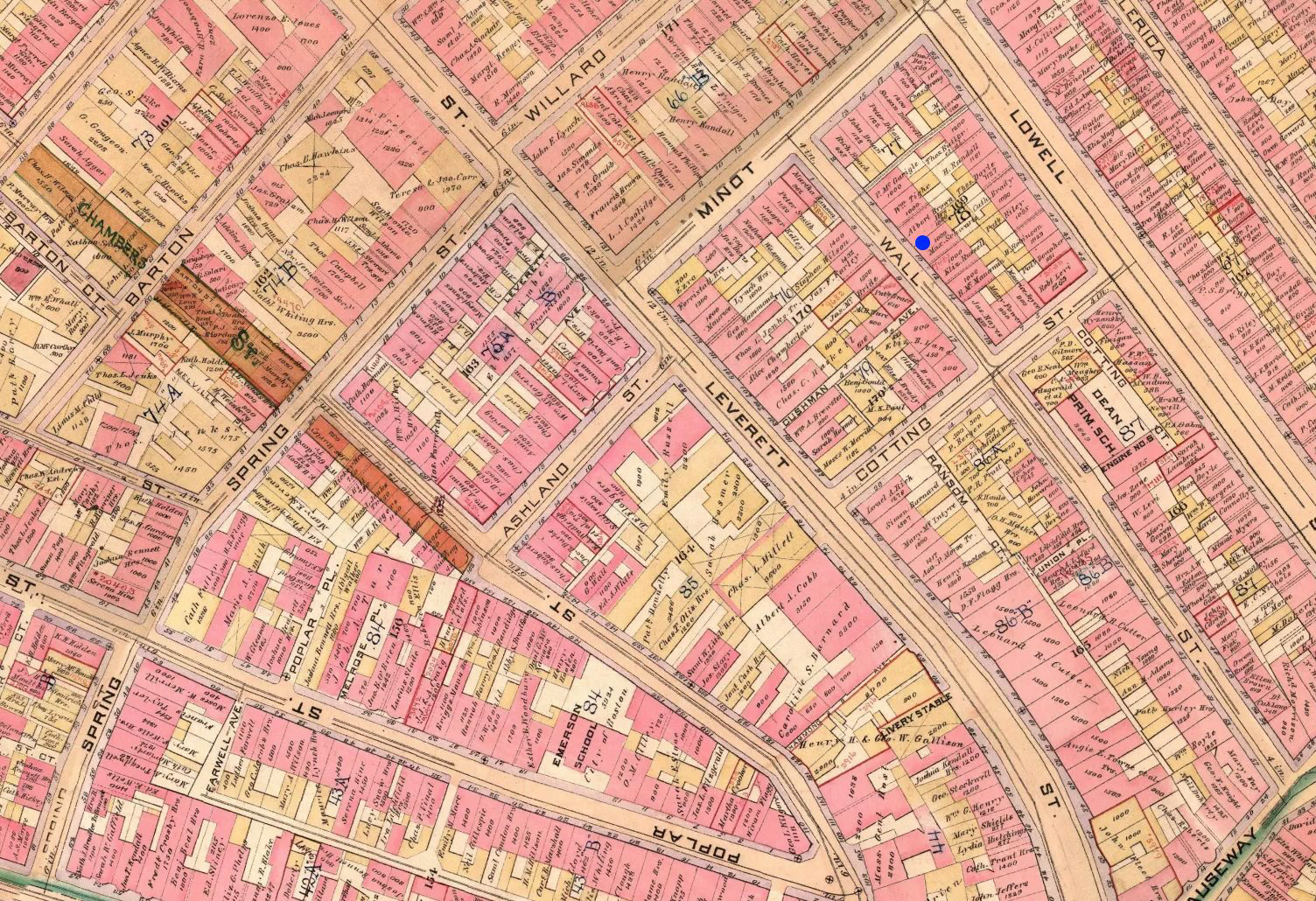 Schwartz Residence on 1888 Boston Bromley Atlas